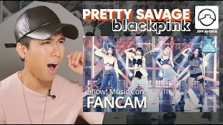 Performer Reacts to Blackpink "Pretty Savage" Music Core Fancam