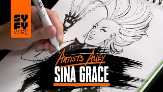 Watch Storm Sketched By Sina Grace (Artists Alley) | SYFY WIRE
