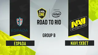 CS:GO - NAVI.1XBET vs. ESPADA [Inferno] Map 1 - ESL One: Road to Rio - Group B - CIS