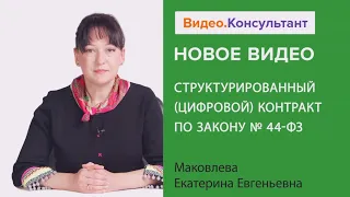 Структурированный (цифровой) контракт по закону № 44-ФЗ. Новое видео в системе КонсультантПлюс