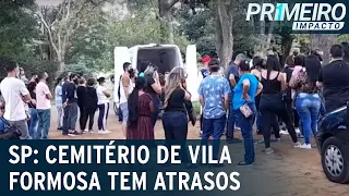 Cemitério em SP tem atrasos nos sepultamentos e aglomeração | Primeiro Impacto (22/03/21)