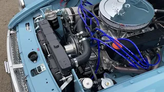 MGB V8 engine bay Iris Blue