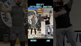 World Class HEAVY KETTLEBELL SNATCH - AMATEUR vs  PROFESSIONAL  COMPARISON