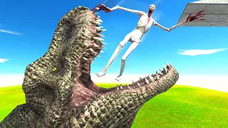 HUGE T-Rex Eats SCP-096 - Animal Revolt Battle Simulator