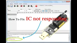 How To Fix IC not responding error on CH341A PROGRAMMER