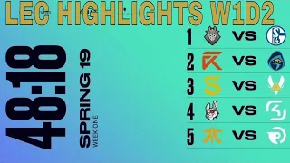 LEC Highlights ALL GAMES Week 1 Day 2 Spring 2019 | League of Legends European Championship