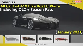 The Crew 2 | All Car List 410 Bike Boat Plane & Including DLC Season Pass [January 2021] [4K]