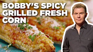 Bobby Flay's Spicy Grilled Fresh Corn | Bobby Flay's Barbecue Addiction | Food Network