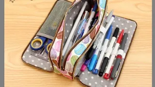 DIY Triple Zipper Pencil Case