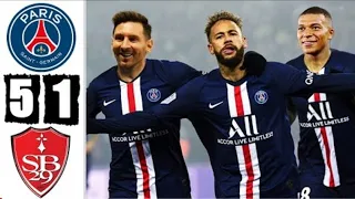 PSG VS BREST 4-2 Extended Highlights & All Goals 2021 Highlights| Messi psg vs brest match