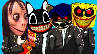 Momo & Cartoon Cat & Sonic.EXE & SpongeBob.EXE  - Coffin Dance Astronomia COVER