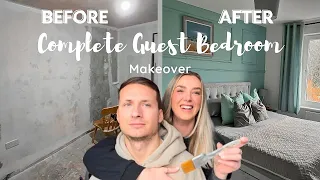 COMPLETE GUEST BEDROOM MAKEOVER | ON A BUDGET- Before & After