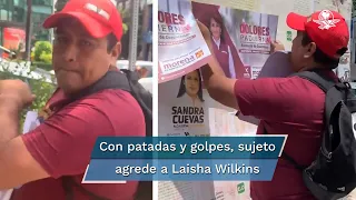 Laisha Wilkins denuncia agresión tras pedir no colocar propaganda de Morena en la Cuauhtémoc