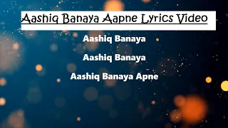 Aashiq Banaya Aapne Lyrics Video l Himesh Reshammiya,Shreya Ghoshal l Emraan Hashmi