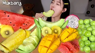 과즙팡팡 요청많았던 싱그러운 과일먹방💛 메론🍈,망고🍋,수박🍉,골드키위🥝,자몽🍊,애플망고🥭,샤인머스캣🍇,파인애플🍍 Fruit eating show Real Mukbang