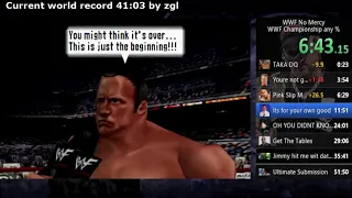 WWF No Mercy Heavyweight Title Any% Speedrun (old wr)