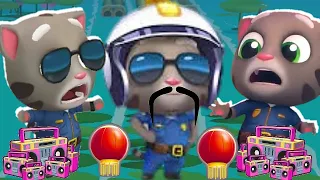 Talking Tom Gold Run STREET JAM event Officer Tom vs Roy Raccoon Gameplay Android ios