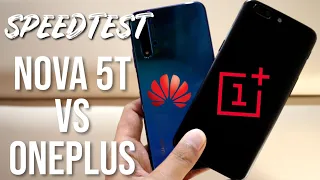 Speedtest Huawei Nova 5T VS Oneplus