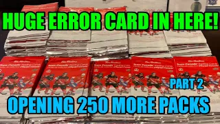 OPENING 250 MORE PACKS OF UPPER DECK TIM HORTONS TEAM CANADA HOCKEY CARDS! … Error card misprint