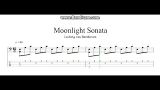 Moonlight Sonata - Ludwig van Beethoven (classical bass tab)
