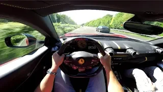 Ferrari 812 Superfast 320 km/h on Autobahn! - ORGASMIC SOUND!