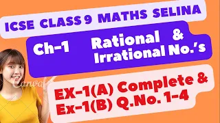 Ch-1 Rational And Irrational Numbers Ex-1(A) & Ex-1(B) Q. No.1-4 From Selina For ICSE Class 9 Math