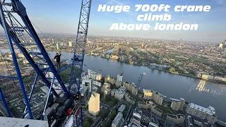 Huge 700ft sunrise crane climb above london!