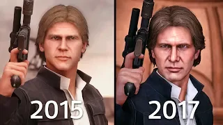 Han Solo Battlefront 1 (2015) vs Battlefront II (2017) Graphics Comparison