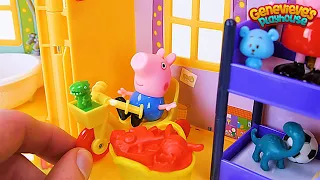 ♥PEPPA PIG♥ gets a new toy House in this Kids Learning Video!