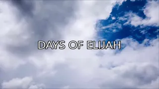 "Days of Elijah" (Robin Mark) by Dan Klebes III, lyric video cover with additions
