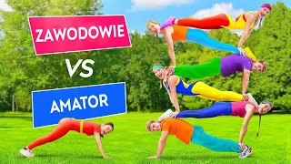 ARCYTRUDNE WYZWANIA AKROBATYCZNE || ZAWODOWIEC vs AMATOR! Triki z TikToka od 123 GO! Challenge