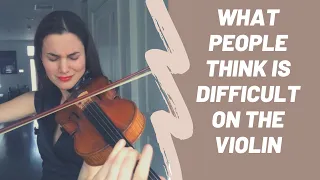 What people think is difficult on the violin vs what really is #shorts