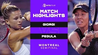 Camila Giorgi vs. Jessica Pegula | 2021 Montreal Semifinal | WTA Match Highlights