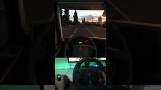 Truck Drive With Steering Wheel Logitech G923  + Shifter Euro Truck Simulator 2 4K #shorts 3