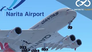 19 MINUTES OF PLANE SPOTTING AT TOKYO NARITA INTERNATIONAL AIRPORT | INFINITE FLIGHT