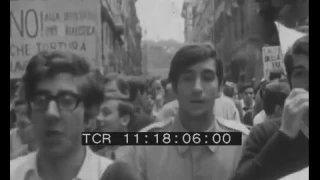 Corteo studenti piazza Cavour - Roma, 27 aprile 1968