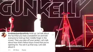 Machine Gun Kelly Gets Booed Offstage While Performing Rap Devil Eminem Diss At Fallout Boy Concert