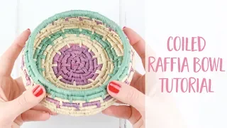 How to make a Coiled Raffia Bowl DIY Tutorial | Craftiosity | Craft Kit Subscription Box
