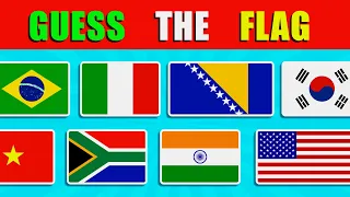 Guess the Country by the Flag Quiz 🌎🎯🤔 | Easy, Medium, Hard | World Flags Quiz | Guess the flag