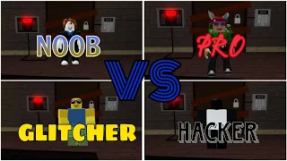 Noob VS Pro VS Glitcher VS Hacker  in roblox piggy