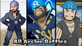 Pokémon Games - Every Leader Archie Battles (1996 - 2016)