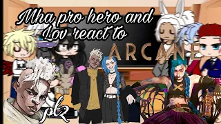 mha pro hero and Lov react to Arcane [Jinx and Ekko]|pt2|