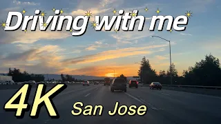 [4K California San Jose Street View] Relaxing Driving Around San Jose on Wednesday Late Afternoon