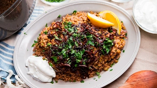 Lentils And Rice With Caramelized Onions