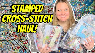 Cross Stitch Kits Haul & Unboxing 🌟Stamped Canvas! Great for beginners!