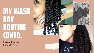 Natural Hair Wash Day Routine & Review Contd. (Design Essentials)
