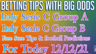 Free soccer Predictions and Sure wins with great odds for today 12/12/21.....Match tips