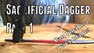 Sacrificial Dagger Part 1: Grinding a flamberg stiletto blade with my daughter