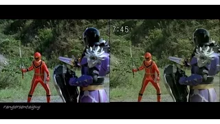 Power Rangers Mystic Force Red  Ranger vs Koragg Split Screen (PR and Sentai version)