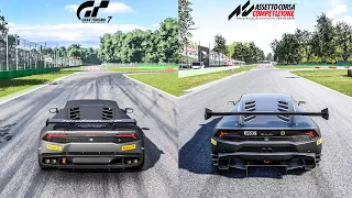 Gran Turismo 7 vs Assetto Corsa Competizione PS5 HDR 4K 60FPS Graphics Comparison Gameplay